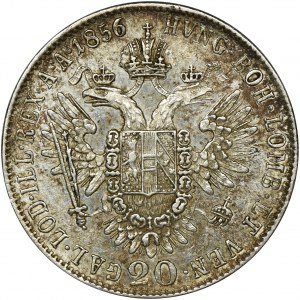 Austria, Franz Joseph I, 20 Kreuzer Kremnitz 1856 B