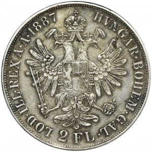 Austria, Franz Joseph I, 2 Floren Wien 1887