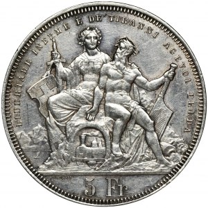 Switzerland, 5 Francs Bern 1883