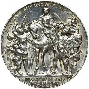 Germany, Prussia, William II, 3 Mark Berlin 1913 A