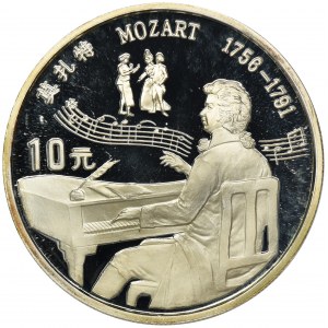 Chiny, 10 Yuan 1991 - Mozart