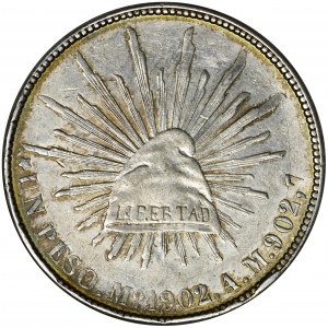 Mexico, Republic, 1 Peso 1902 Mo AM