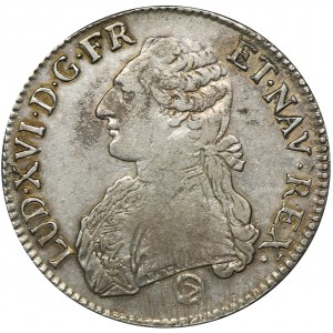 Francja, Ludwik XVI Wielki, Ecu Perpignan 1775 Q