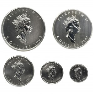 Canada, Annual Coin Set 2003 - holograms (5 pcs.)