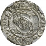 Sigismund III Vasa, Schilling Riga 1598 - NGC MS66