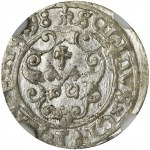 Sigismund III Vasa, Schilling Riga 1598 - NGC MS66