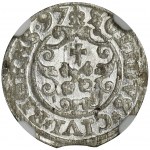 Sigismund III Vasa, Schilling Riga 1597 - NGC MS66