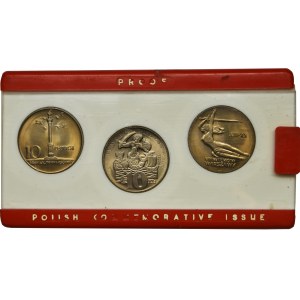 Zestaw, PRL, 10 złotych 1965 (3 szt.)