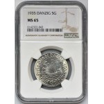 Free City of Danzig, 5 gulden 1935 - NGC MS65