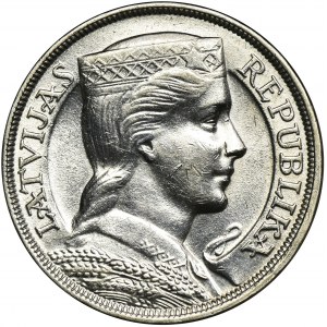Latvia, Republic of Latvia, 5 Lati 1932