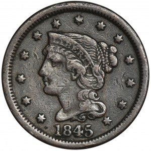 USA, 1 Cent 1845 - Young Head