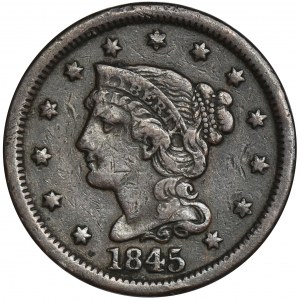 USA, 1 Cent 1845 - Young Head