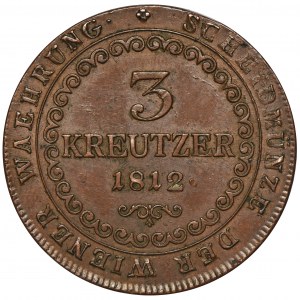 Austria, Franz II, 3 Kreuzer Kremnitz 1812 B