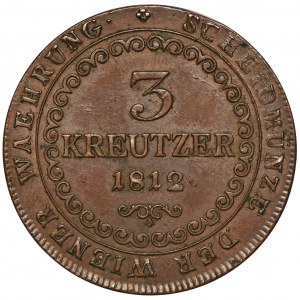 Austria, Franz II, 3 Kreuzer Kremnitz 1812 B