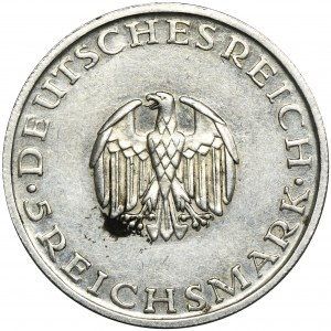 Germany, Weimar Republic, 5 Mark Munich 1929 D - Lessing