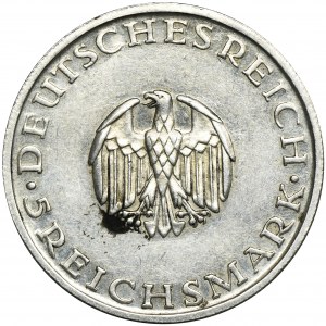 Germany, Weimar Republic, 5 Mark Munich 1929 D - Lessing