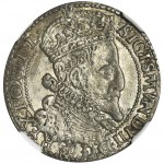 Sigismund III Vasa, 6 Groschen Marienburg 1599 - NGC AU58 - big head