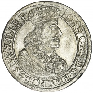 Jan II Kazimierz, Ort Gdańsk 1658 DL - NGC MS60 - data bez przebitki
