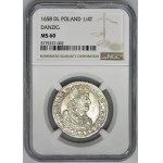 John II Casimir, 1/4 Thaler Danzig 1658 DL - NGC MS60