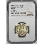 John II Casimir, 6 Groschen Bromberg 1664 AT - NGC MS62