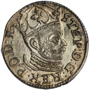 Stephen Bathory, 3 Groschen Riga 1584 - PCGS MS62