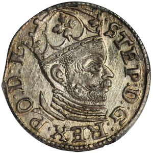 Stephen Bathory, 3 Groschen Riga 1584 - PCGS MS62