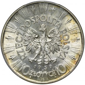 Piłsudski, 10 złotych 1939 - PCGS MS64