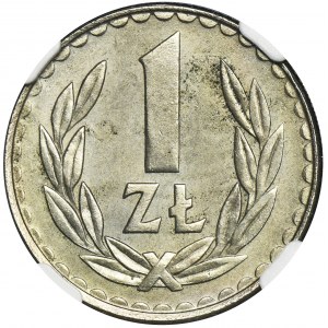 PRÓBA MIEDZIONIKIEL, 1 złoty 1984 - NGC MS62 - BARDZO RZADKA