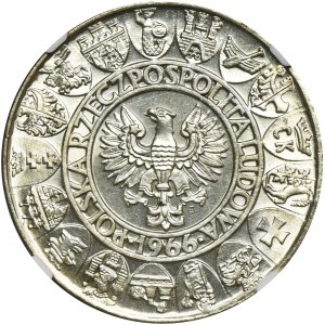100 złotych 1966 Mieszko i Dąbrówka - NGC MS64