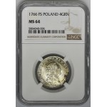 Poniatowski, 4 Groschen 1766 FS - NGC MS64