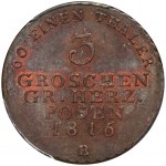Grand Duchy of Posen, 3 groschen Breslau 1816 - PCGS MS64 BN