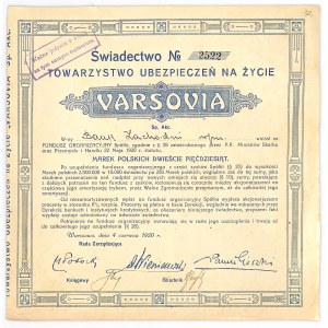 Towarzystwo Ubezpieczeń na Życie „Varsovia” S.A. - świadectwo