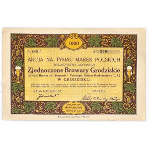 Zjednoczone Browary Grodziskie, 1000 mkp, IV emisja