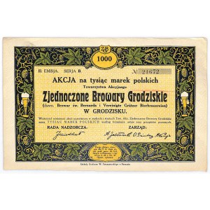 Zjednoczone Browary Grodziskie, 1000 mkp, II emisja