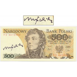 500 złotych 1982 - FE - z autografem A. Heidricha