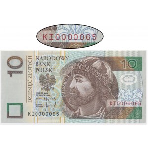 10 złotych 1994 - KI 0000065 - niski numer seryjny