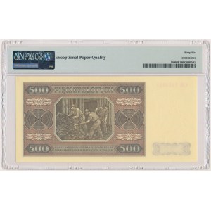 500 złotych 1948 - CB - PMG 66 EPQ - seria z rzeczywistego obiegu