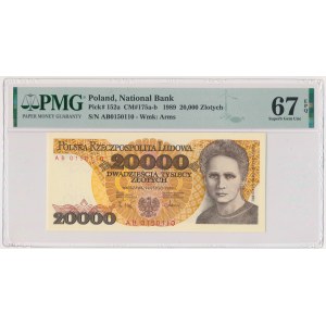 20.000 złotych 1989 - AB - PMG 67 EPQ