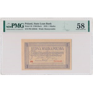 1 marka 1919 - PB - PMG 58