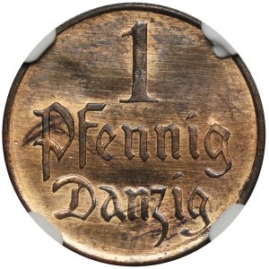 Free City of Danzig, 1 pfennig 1926 - NGC MS65 BN