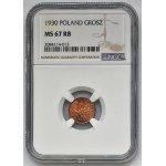 1 grosz 1930 - NGC MS67 RB