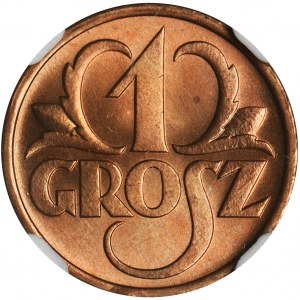 1 grosz 1938 - NGC MS67 RD