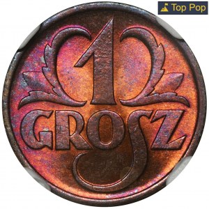 1 grosz 1938 - NGC MS67 RB