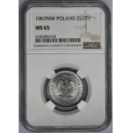 1 złoty 1967 - NGC MS65 - RZADKI