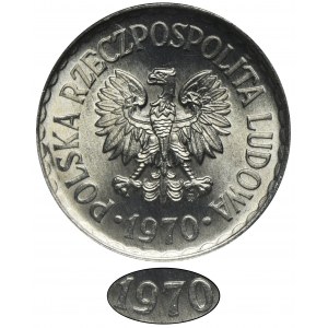 1 złoty 1970 - NGC MS66 - RZADSZY