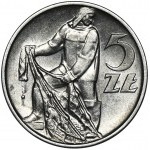 5 złotych 1958 Rybak - wąska ósemka