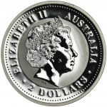 Australia, Elżbieta II, 2 Dolary 2004 Rok Małpy