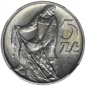 5 złotych 1959 Rybak - NGC MS64