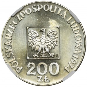 200 złotych 1974 XXX Lat PRL - NGC MS65