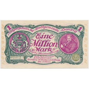 Danzig, 1 milion Mark 08 August 1923 - no. 5 digit series with ❊ rotated